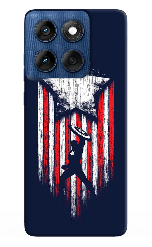 Captain America Marvel Art Moto Edge 60 Back Cover