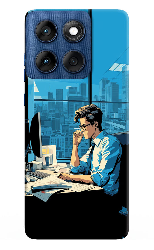 Focused Hustler (AI Generated) Moto Edge 60 Back Cover