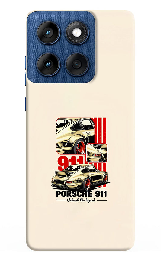 Classic Porsche 911 Moto Edge 60 Back Cover