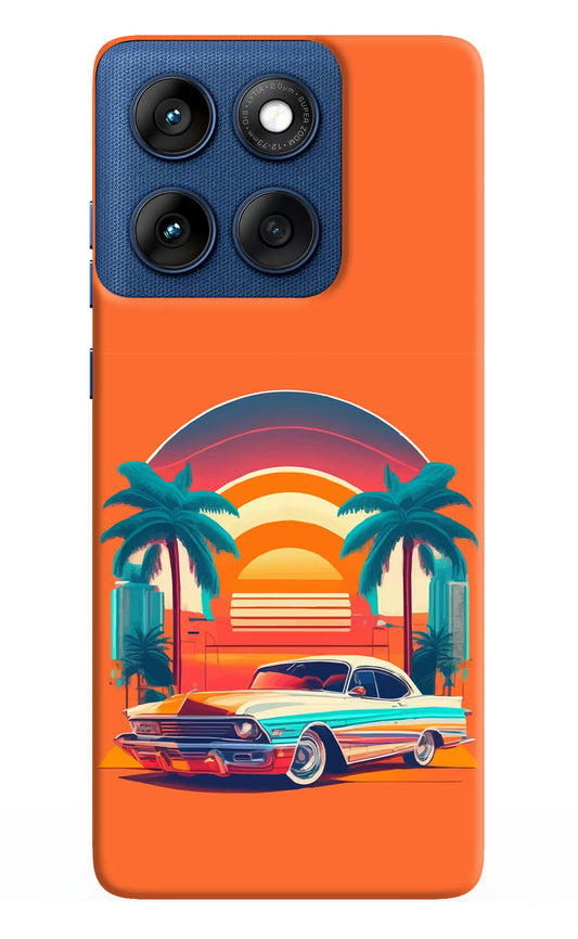 Palm Drive 80s Moto Edge 60 Back Cover
