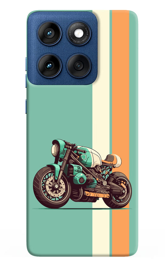 Striped Moto Drift Moto Edge 60 Back Cover