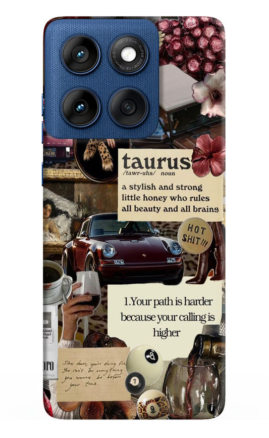 Taurus Zodiac Moto Edge 60 Back Cover
