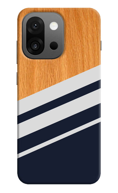 Blue and white wooden OnePlus 13s Back Cover