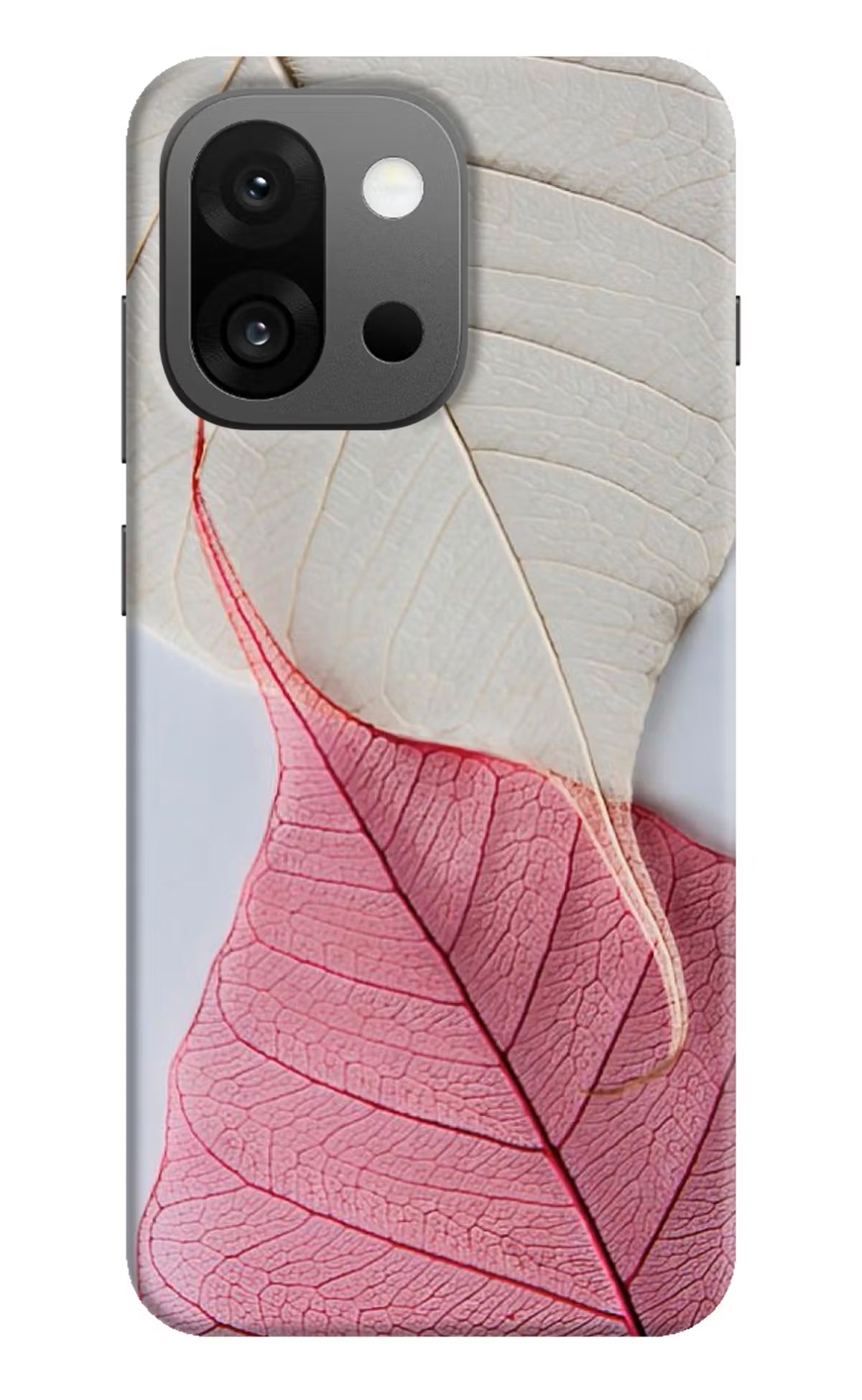 White Pink Leaf OnePlus 13s Back Cover