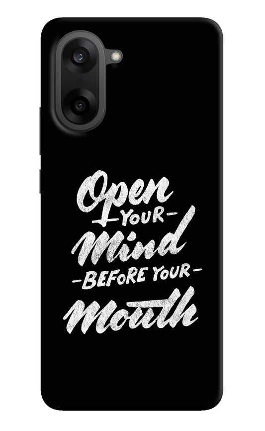 Open Your Mind Before Your Mouth OnePlus Nord CE5 Back Cover