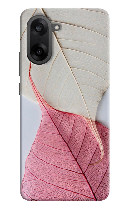 White Pink Leaf OnePlus Nord CE5 Back Cover