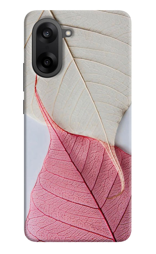 White Pink Leaf OnePlus Nord CE5 Back Cover