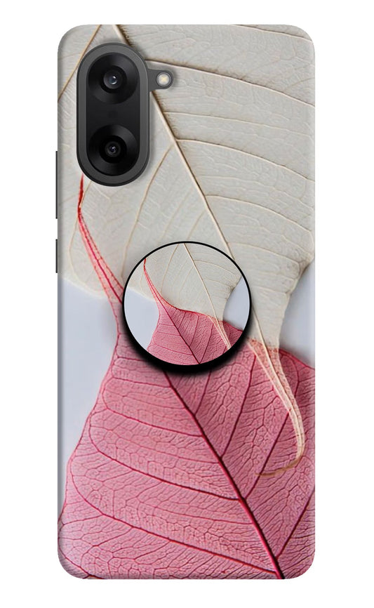 White Pink Leaf OnePlus Nord CE5 Pop Case