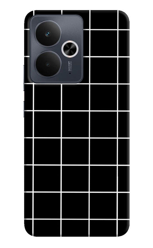 White Grid Realme 14T 5G Back Cover