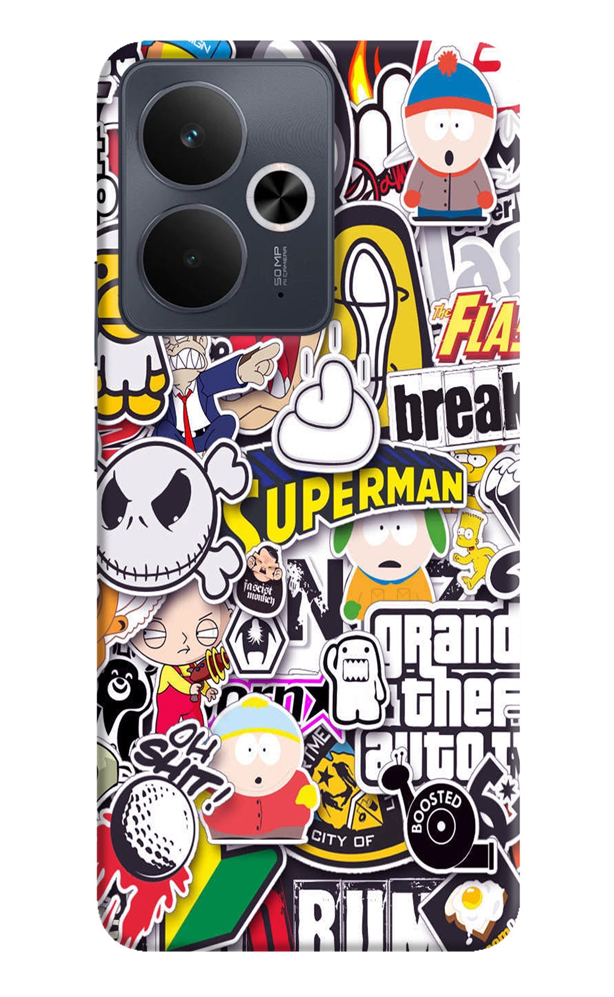 Sticker Bomb Realme 14T 5G Back Cover