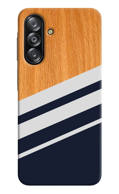 Blue and white wooden Samsung A26 Back Cover