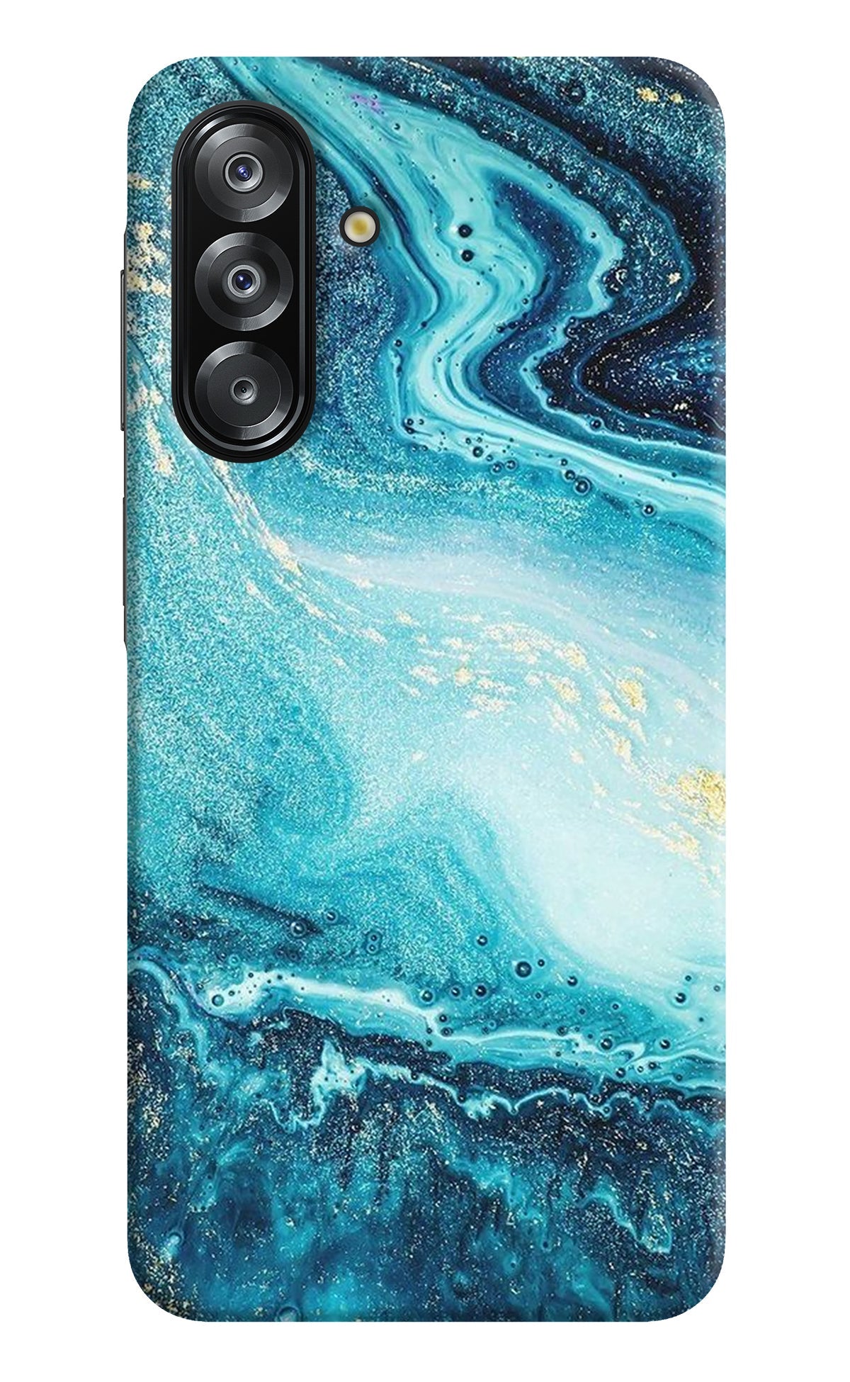 Blue Glitter Marble Samsung A26 Back Cover