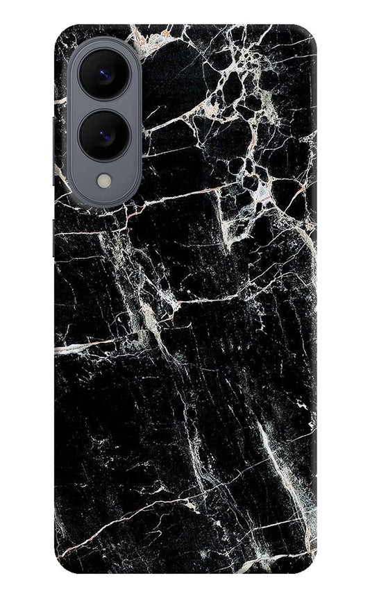 Black Marble Texture Samsung S25 Edge Back Cover