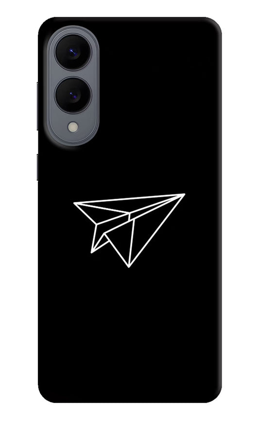 Paper Plane White Samsung S25 Edge Back Cover
