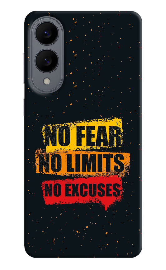 No Fear No Limits No Excuse Samsung S25 Edge Back Cover