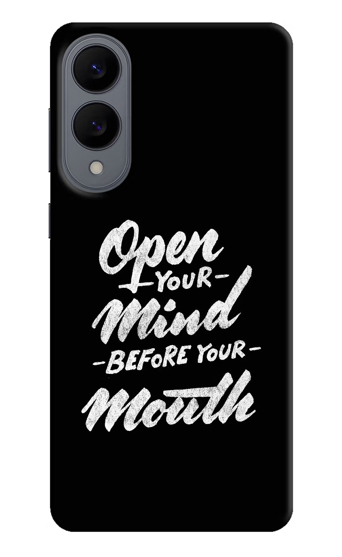 Open Your Mind Before Your Mouth Samsung S25 Edge Back Cover