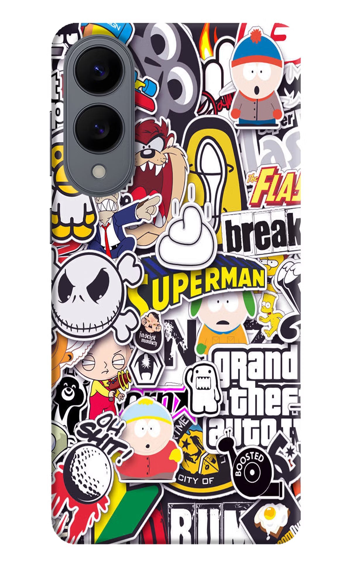 Sticker Bomb Samsung S25 Edge Back Cover