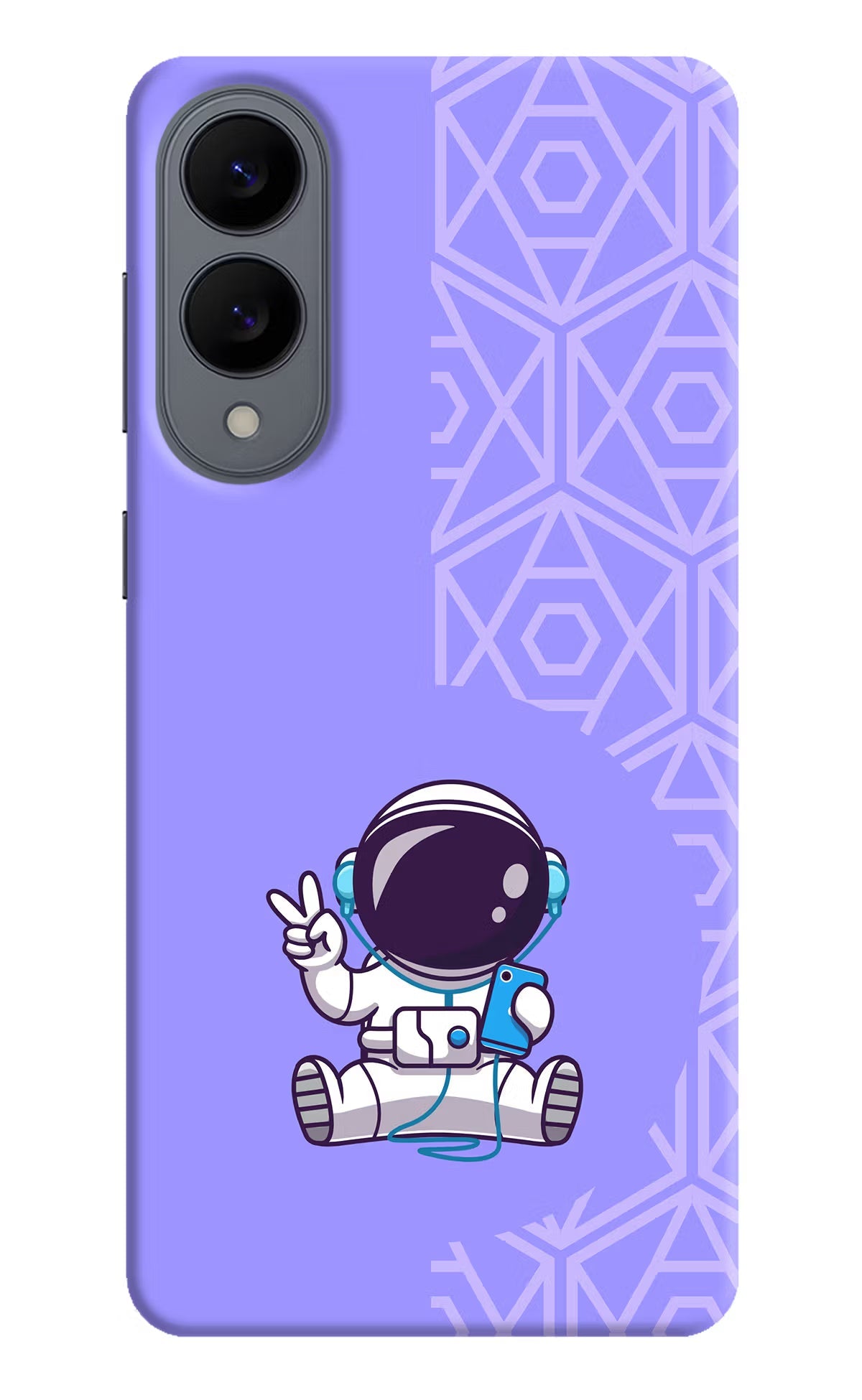 Cute Astronaut Chilling Samsung S25 Edge Back Cover
