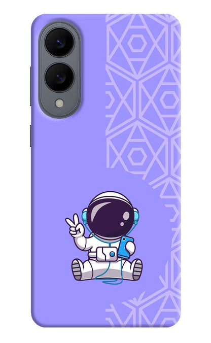 Cute Astronaut Chilling Samsung S25 Edge Back Cover