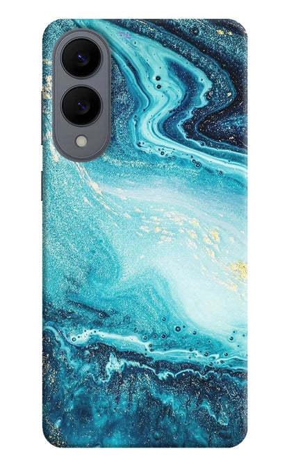 Blue Glitter Marble Samsung S25 Edge Back Cover