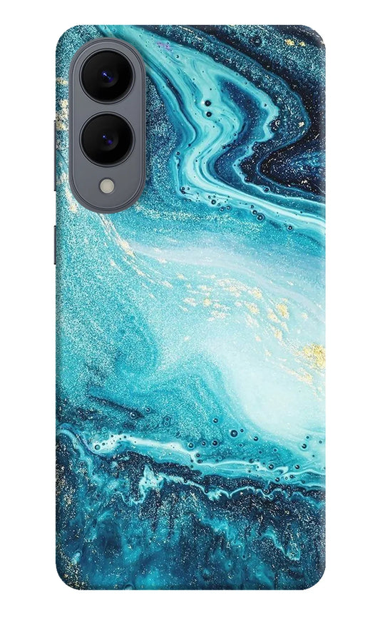 Blue Glitter Marble Samsung S25 Edge Back Cover