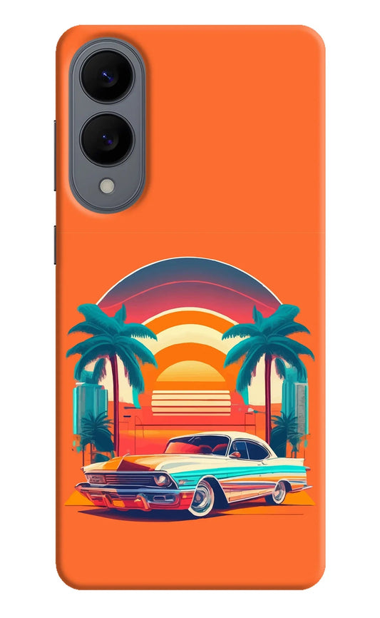 Palm Drive 80s Samsung S25 Edge Back Cover