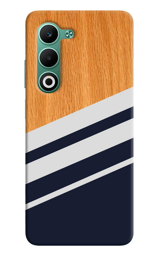 Blue and white wooden Oppo A5 5G Back Cover
