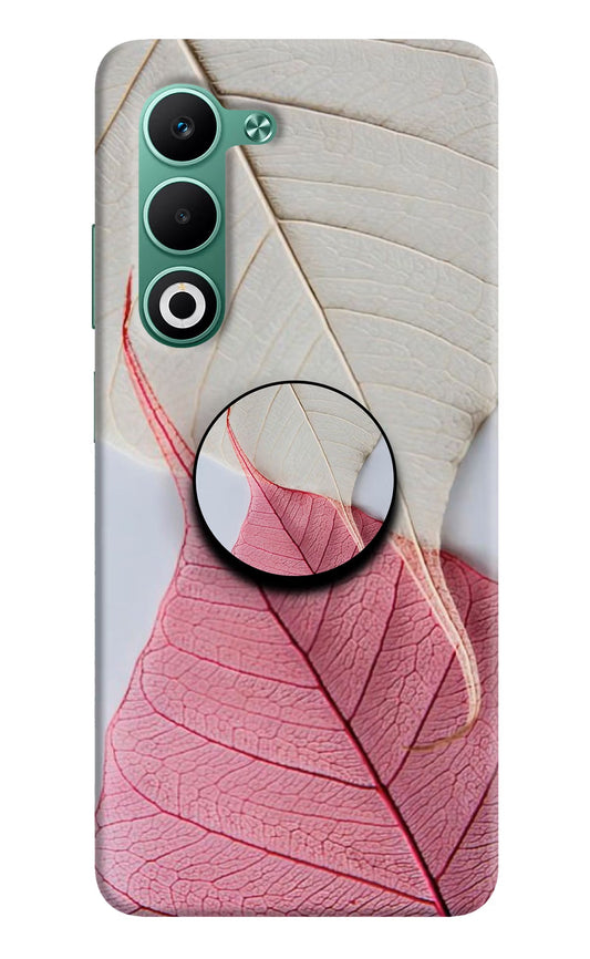 White Pink Leaf Oppo A5 5G Pop Case