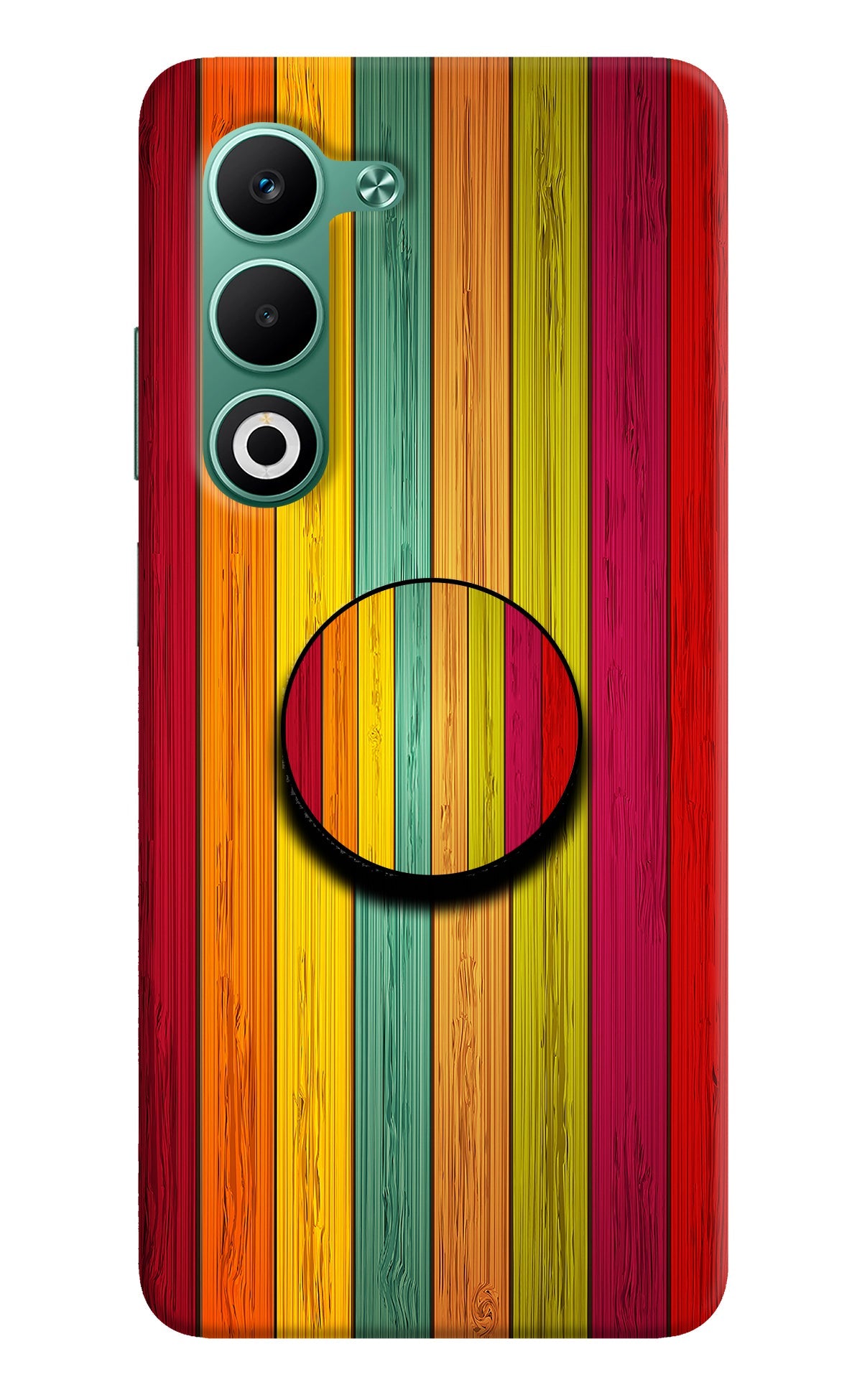 Multicolor Wooden Oppo A5 5G Pop Case