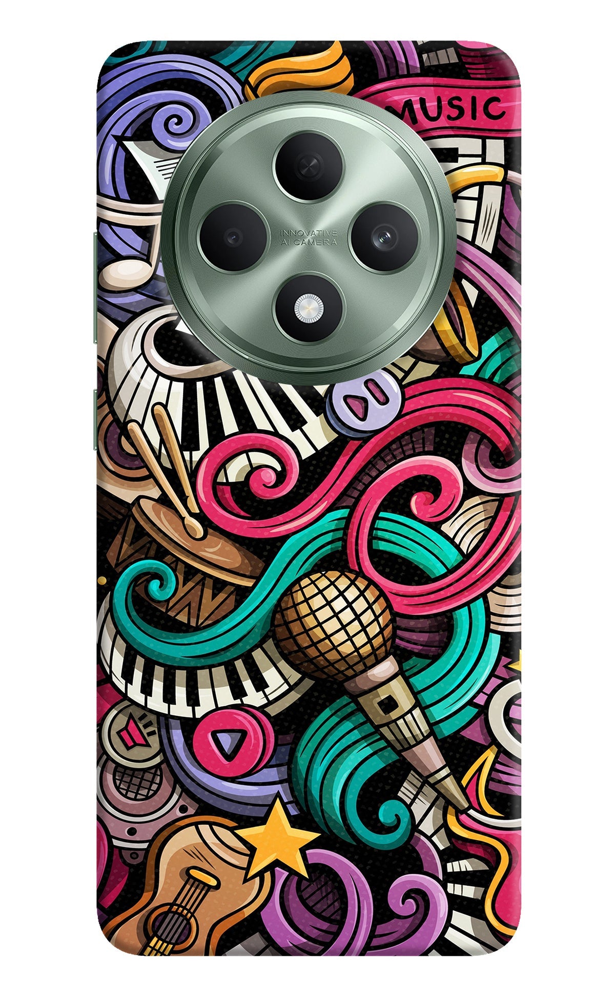 Music Abstract Oppo F27 5G Back Cover