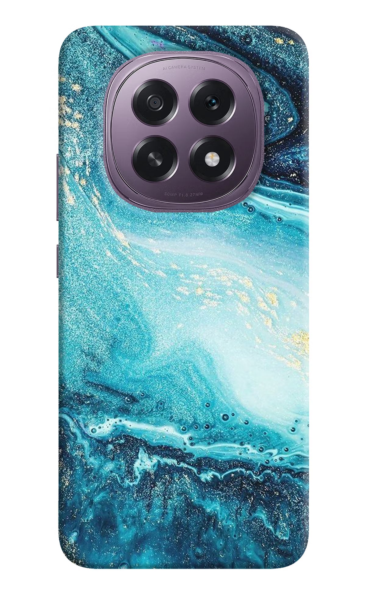 Blue Glitter Marble Oppo F29 5G Back Cover