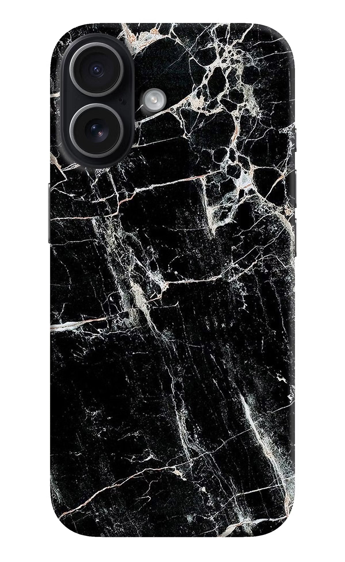 Black Marble Texture iPhone 17 Back Cover