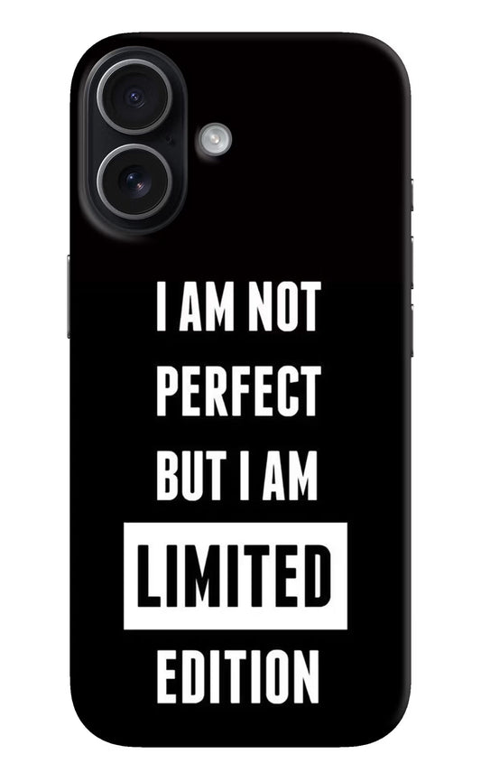 I Am Not Perfect But I Am Limited Edition iPhone 17 Back Cover