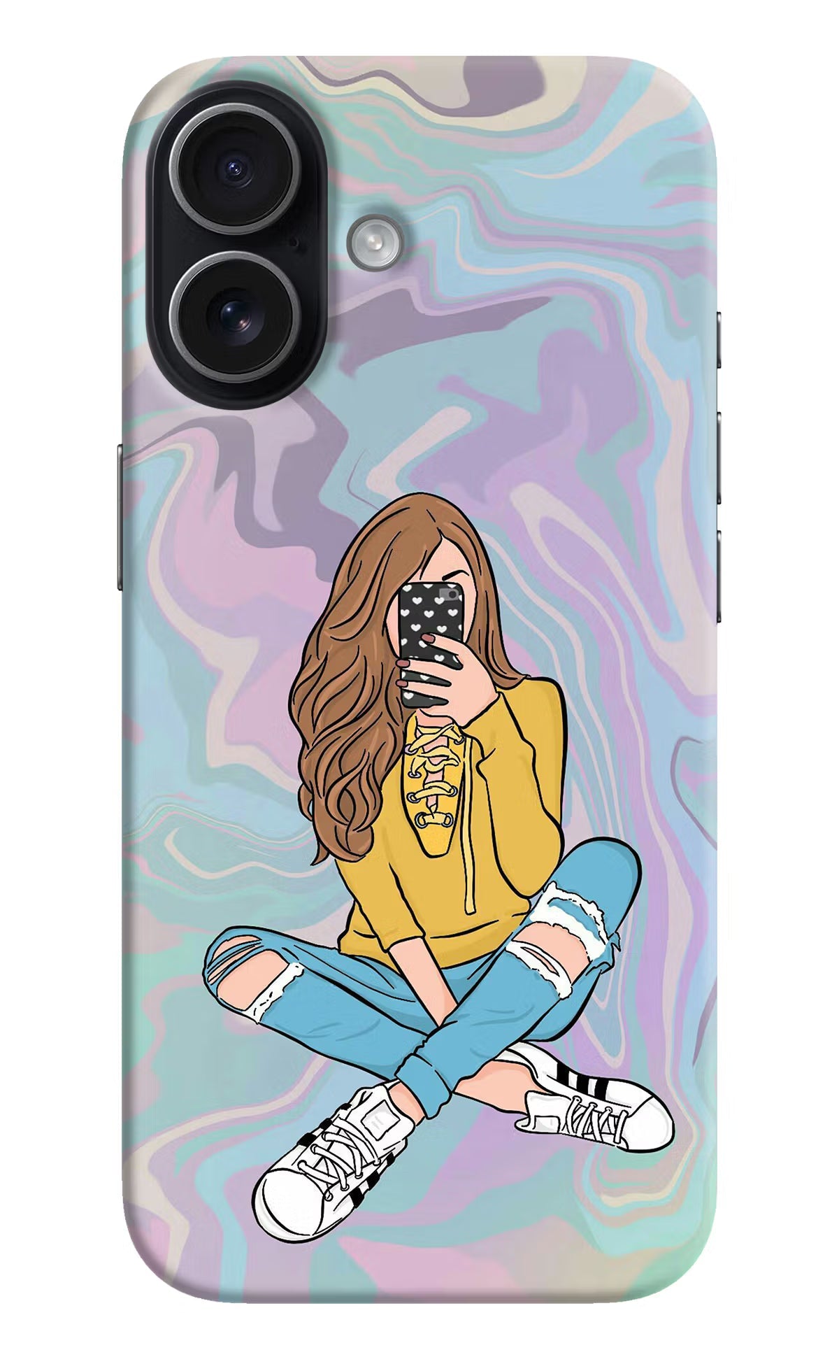 Selfie Girl iPhone 17 Back Cover