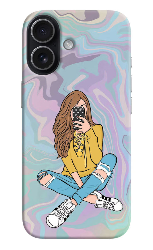 Selfie Girl iPhone 17 Back Cover