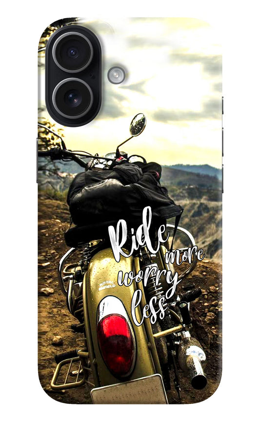 Ride More Worry Less iPhone 17 Back Cover