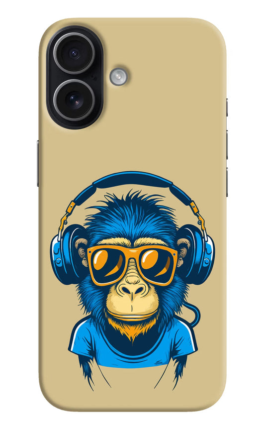 Monkey Headphone iPhone 17 Back Cover