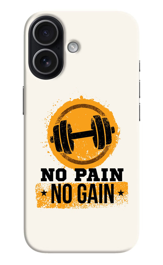 No Pain No Gain iPhone 17 Back Cover