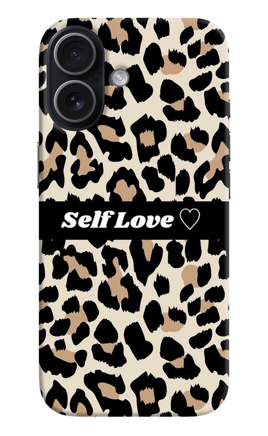 Leopard Print Self Love iPhone 17 Back Cover