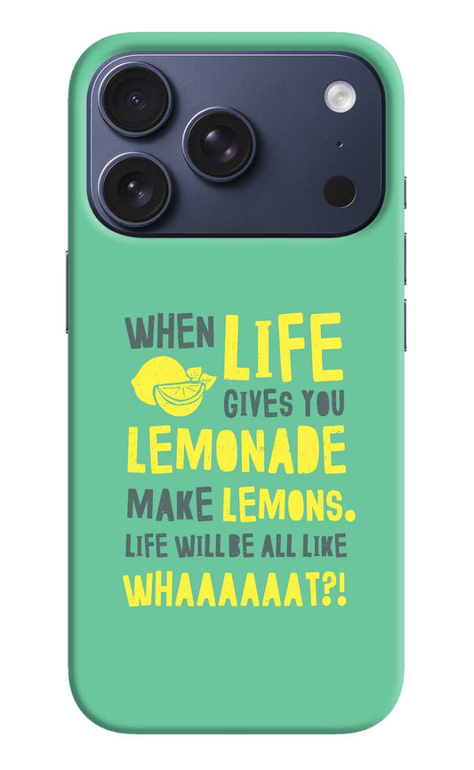 Quote iPhone 17 Pro Back Cover