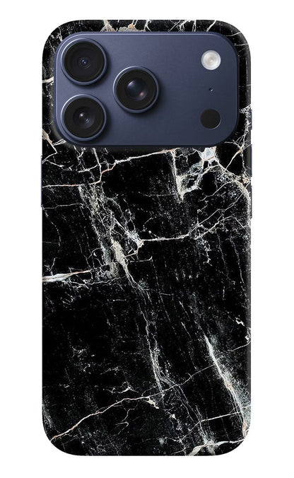 Black Marble Texture iPhone 17 Pro Back Cover
