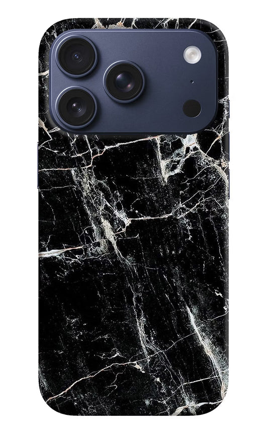 Black Marble Texture iPhone 17 Pro Back Cover