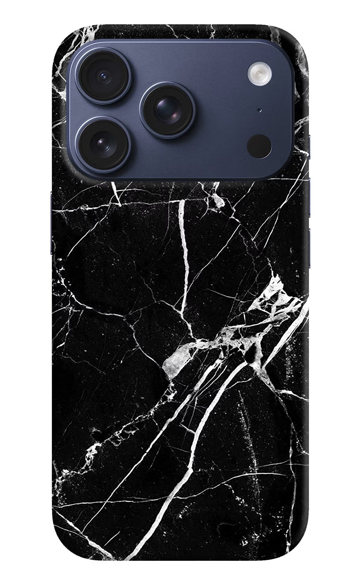 Black Marble Pattern iPhone 17 Pro Back Cover
