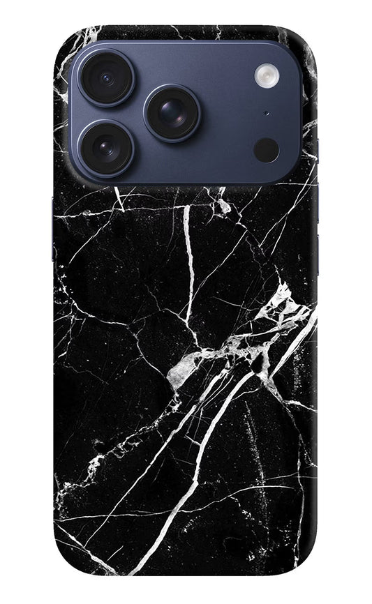 Black Marble Pattern iPhone 17 Pro Back Cover