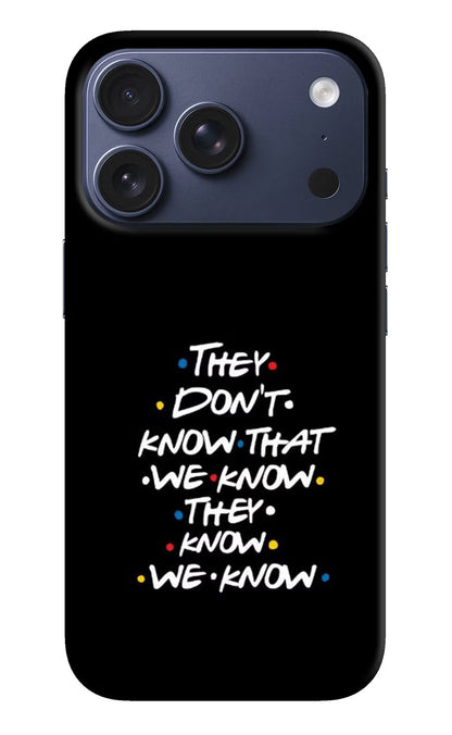 FRIENDS Dialogue iPhone 17 Pro Back Cover