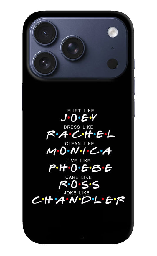 FRIENDS Character iPhone 17 Pro Back Cover