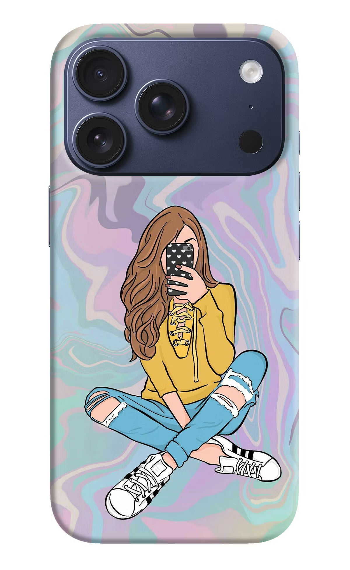 Selfie Girl iPhone 17 Pro Back Cover