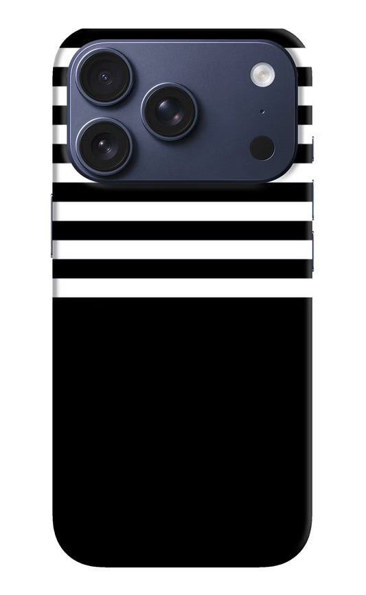Black and White Print iPhone 17 Pro Back Cover