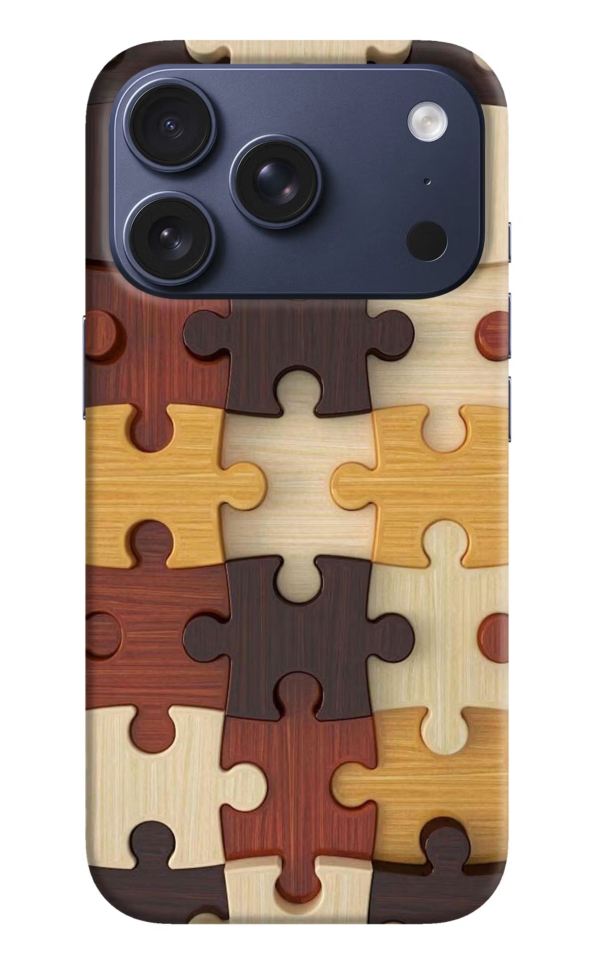 Wooden Puzzle iPhone 17 Pro Back Cover