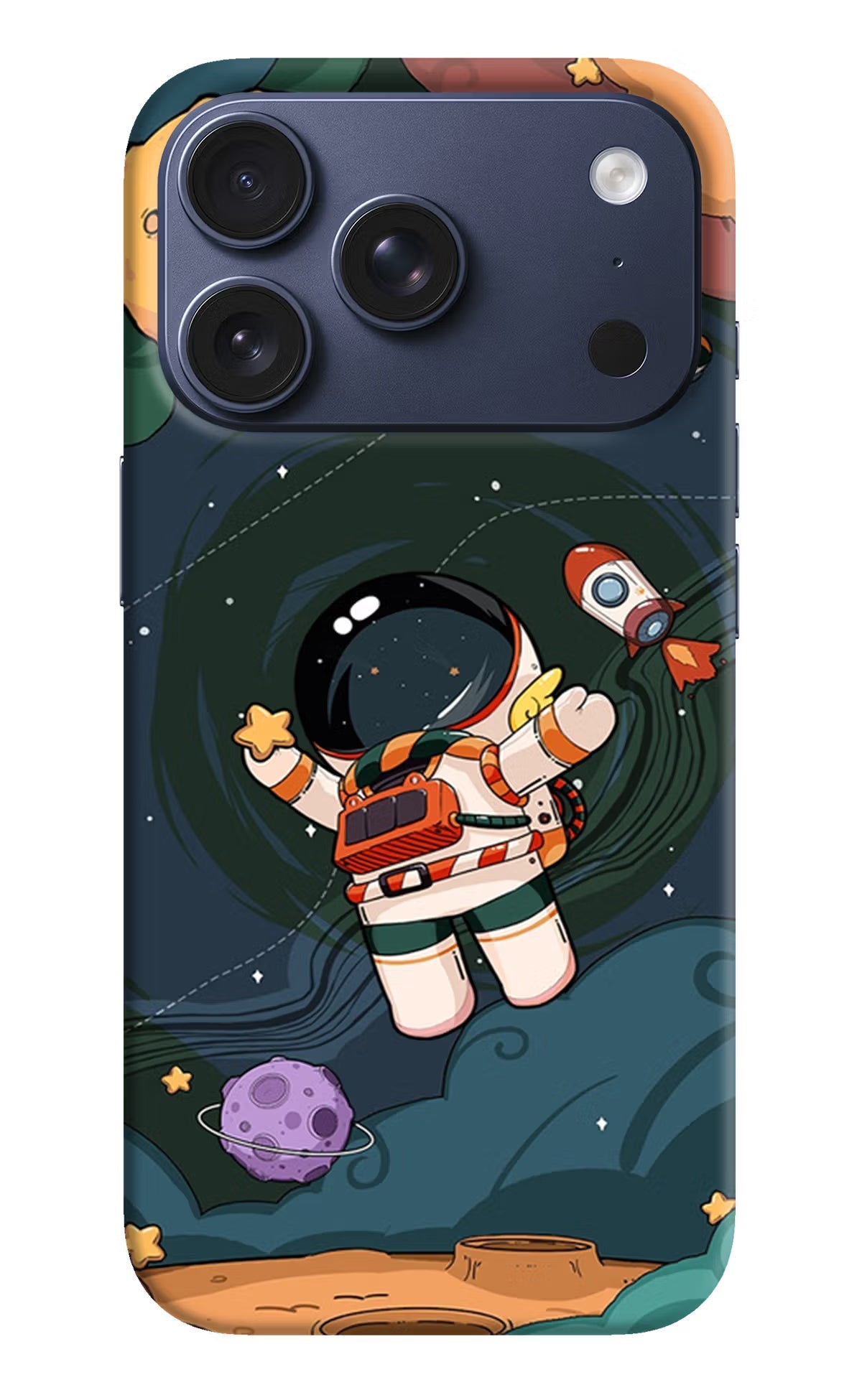 Cartoon Astronaut iPhone 17 Pro Back Cover